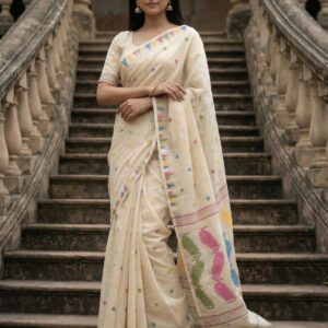 Cotton needle work handweaven dhakai jamdani